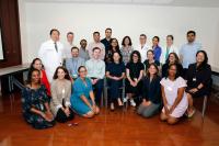 The 19 scholars of the 2024 ASPIRE cohort with the program’s leadership team at the celebration event.
